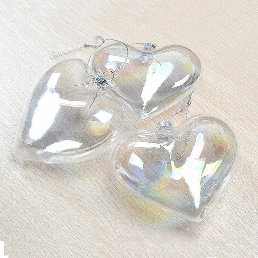 Рождественские шары украшения 2023 заполняемые безделушки в форме сердца сделай