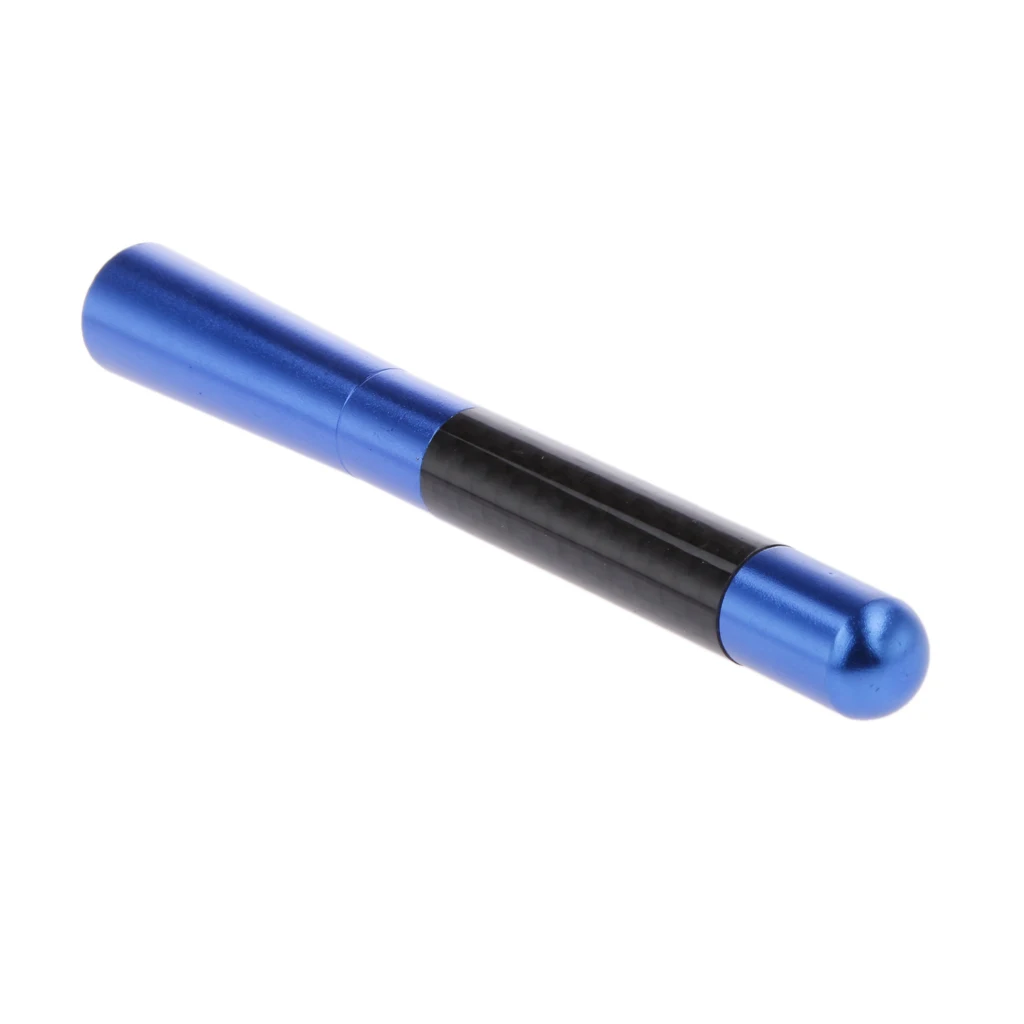 

Blue 12cm Universal Car Mini Carbon Fiber Short Stubby Aerial Antenna