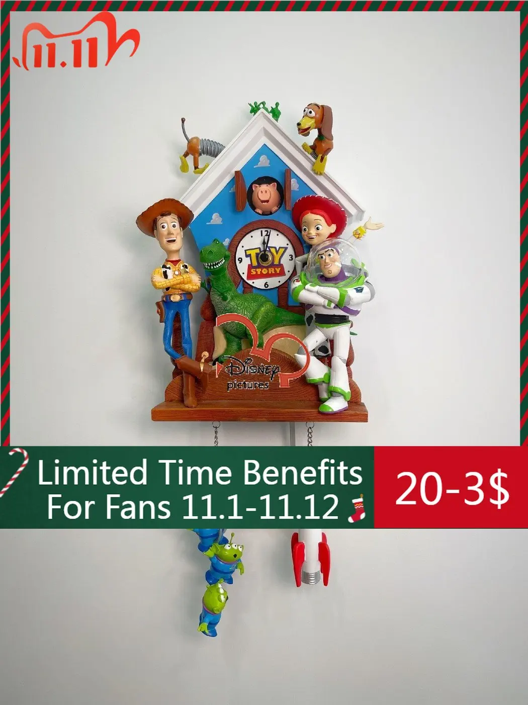 

Disney Disney Pixar Toy Story Musical Character Wall Clock Cuckoo Clock