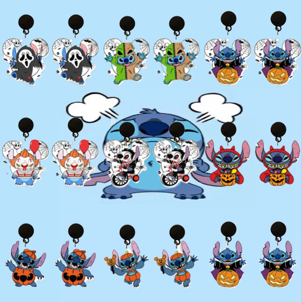 

Cute Disney Lilo & Stitch Dangle Earrings For Girl Inspired Charm Stud Earring Women Pendant Jewelry Accessories Kids Party Gift