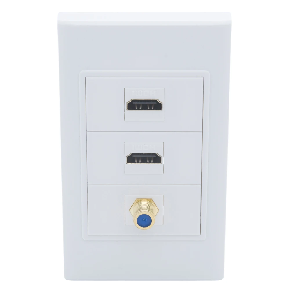 1-gang-no-screw-2-ports-hdmi-1-port-golden-plate-coaxial-f-rg6-female-to-female-wall-plate