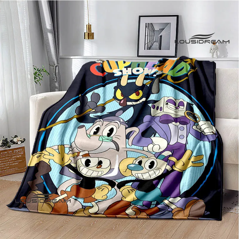 Одеяла с аниме принтом Cuphead детские теплые красивые одеяла Фланелевое мягкое и