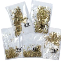 ss3 ss8 1440pcs clear crystal ab gold 3d non hotfix flatback nail art rhinestones decorations shoes and dancing decoration