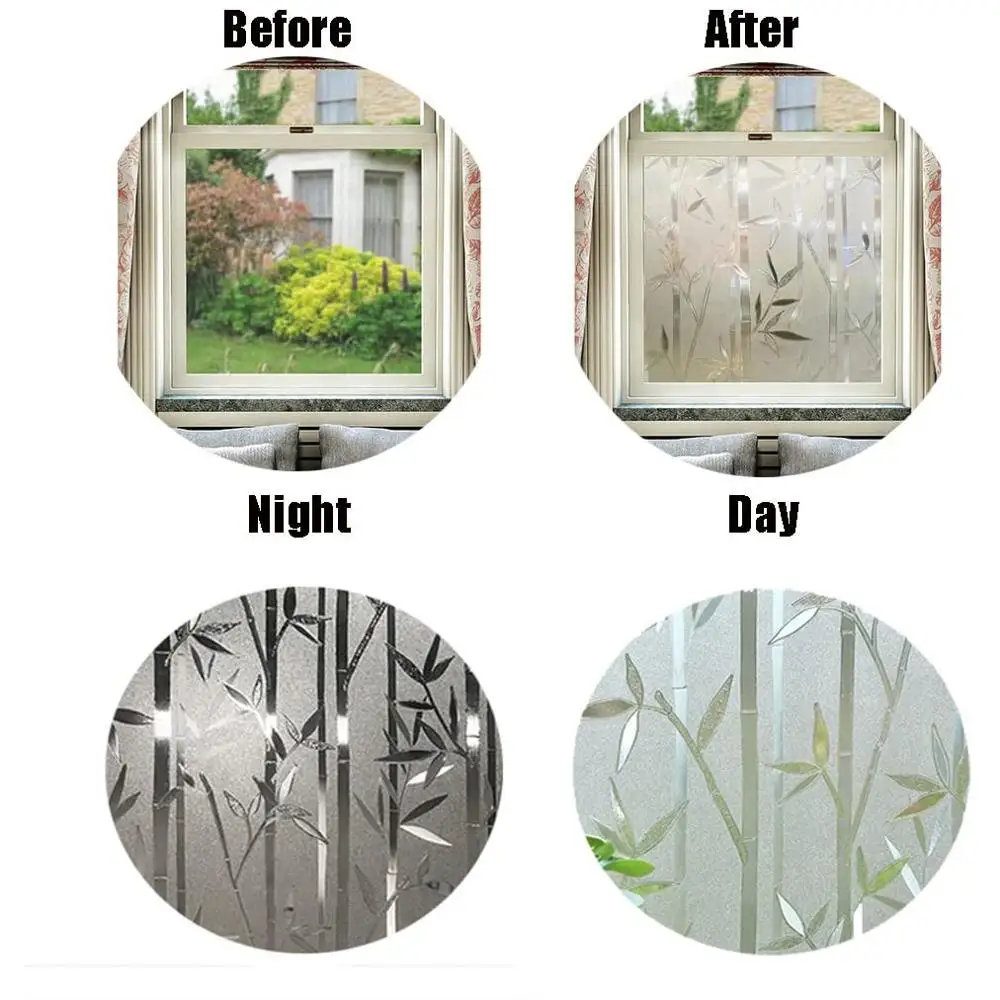 Бамбуковая оконная пленка декоративные витражные пленки матовые оконные