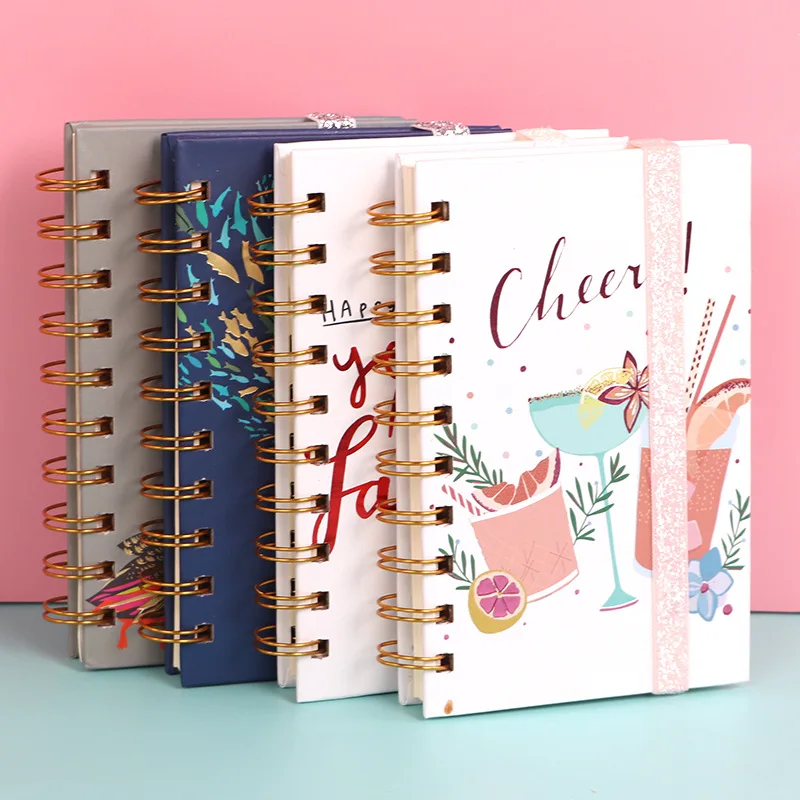

80 Sheets of Coil Notebook Cartoon Flamingo Unicorn Cute Notebooks and Journals A5 Binder Korean Stationery