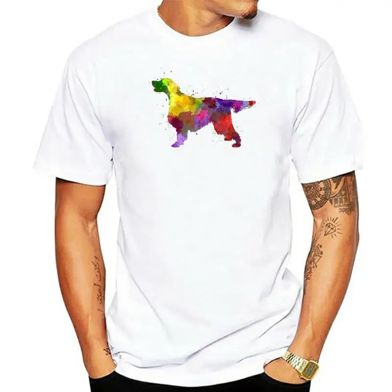 

Hip Hop Style Gordon Setter In Watercolor T-Shirt New Summer Fashion Men's Short Sleeve Cool Boy Casual Tops Punk Men Tees