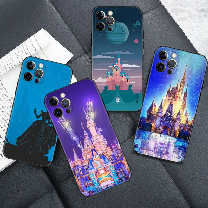 

Case For Apple iPhone 13 12 Pro Max Mini SE(2020) XR Black Silicone Fundas Cover Disney Beauty and beast