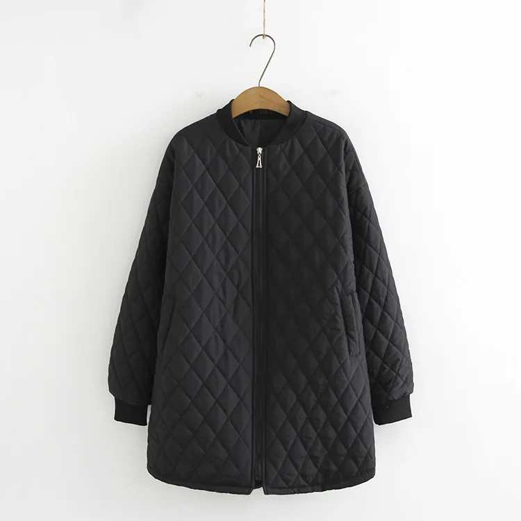 Cotton Parkas 2022 Winter Coat Women Fashion Oversized Jacket Fashion casual Mid-Length Lingge Jacket Overcoat Female Outfits