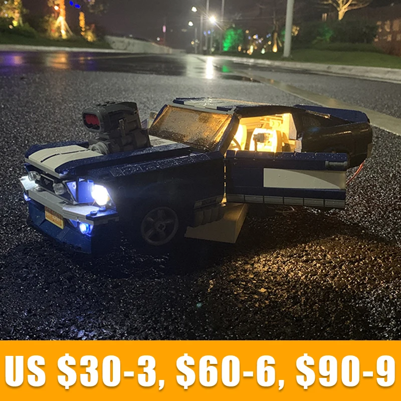 Комплект со светодиодной подсветкой для 10265 Mustang строительные блоки кирпичи