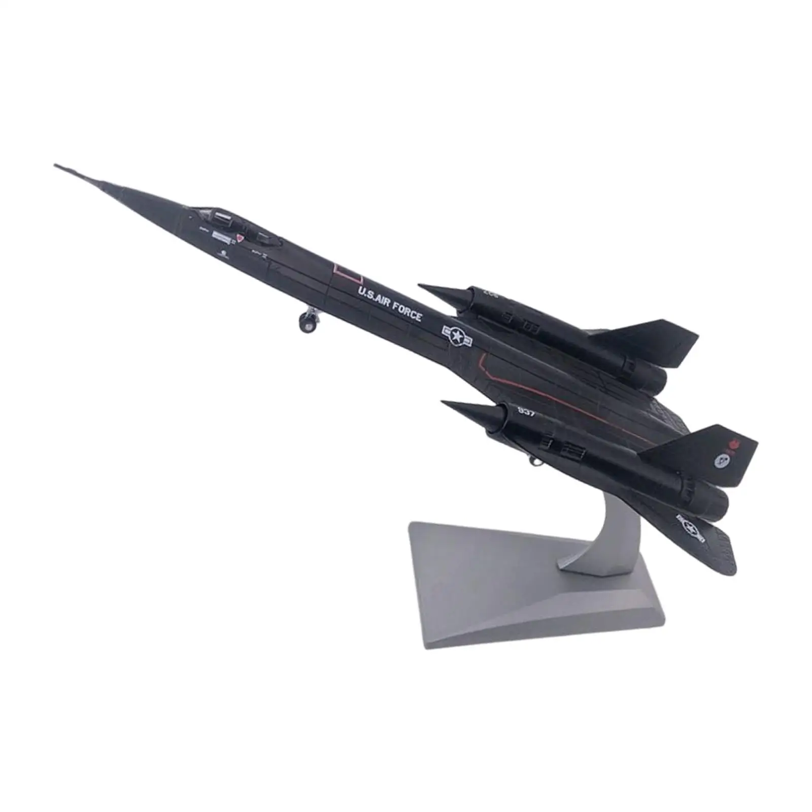 

Diecast 1:144 Scale Blackbird SR-71A Fighter with Stand Plane Model Aircraft for Table Desktop Kids Adults Toys