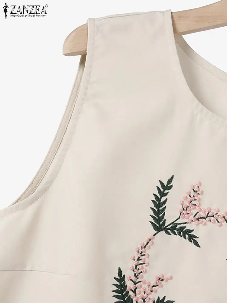 Костюм ZANZEA женский с цветочной вышивкой комплект из двух предметов спортивная