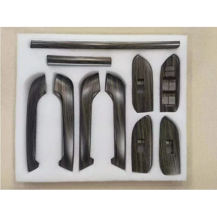 

car interior upgrade Peachwood Door Handle cover lift panel For prado lc150 fj150 2018-2019 interior kit
