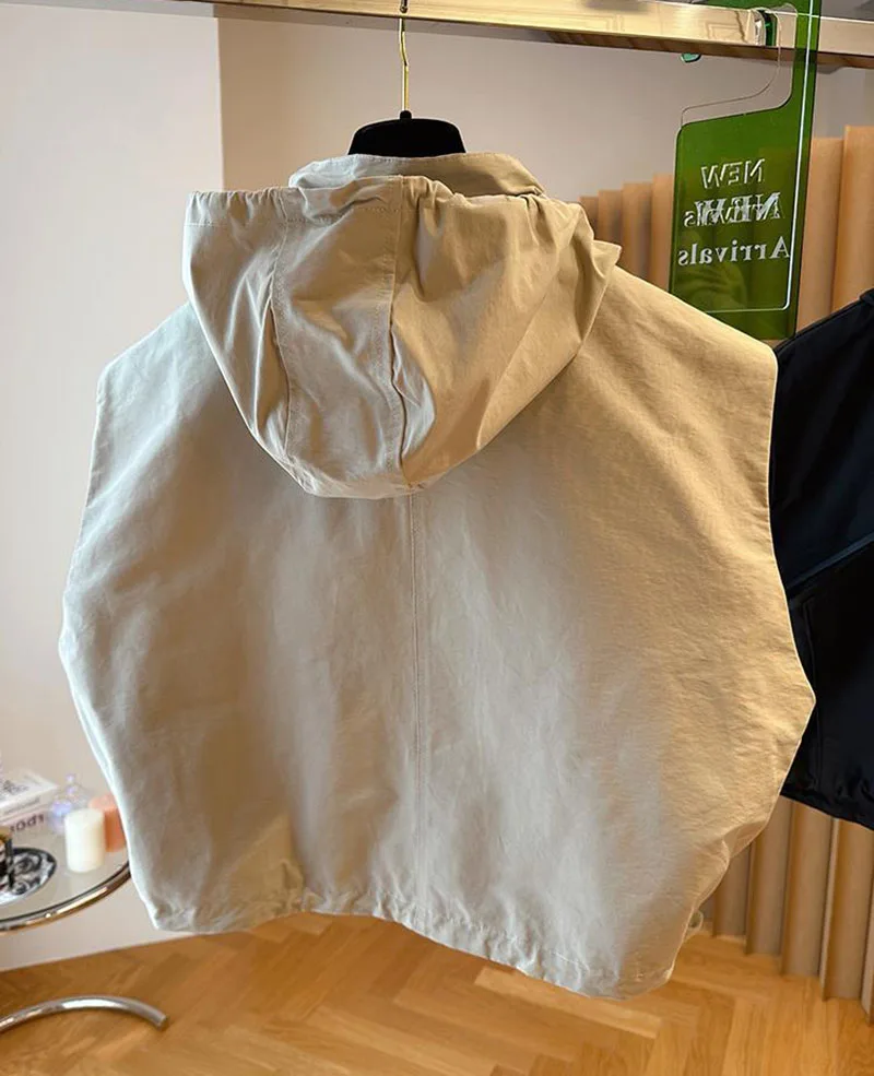 Женский жилет с капюшоном в Корейском стиле свободная куртка без рукавов