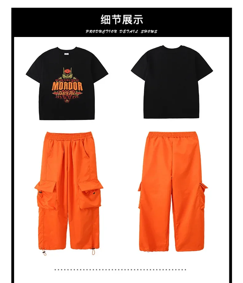 Брюки для танцев девочек детские брюки бега в стиле хип-хоп прямые с высокой