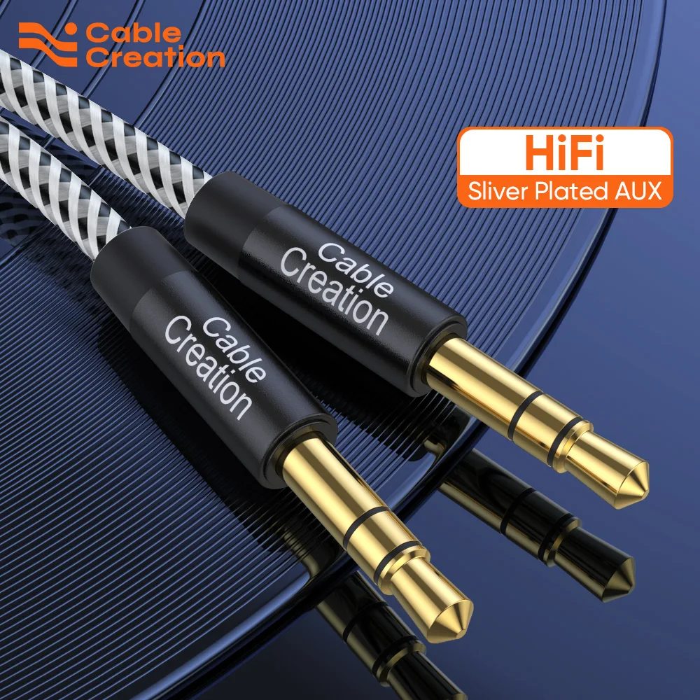 

CableCreation 3.5mm AUX Cable Hifi Stereo aduio jack auxiliary Cord for JBL Headphones Car Speaker SoundBox Xiaomi Phone ipad