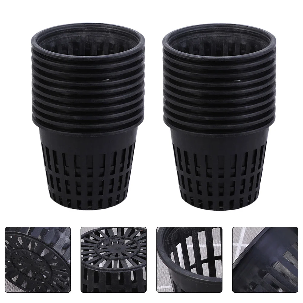 

Net Hydroponic Pots Hydroponics Planting Mesh Bucket Pot Plastic Slotted Cups Cup Supplies Air Pebbles Clay Growing Planter Cla