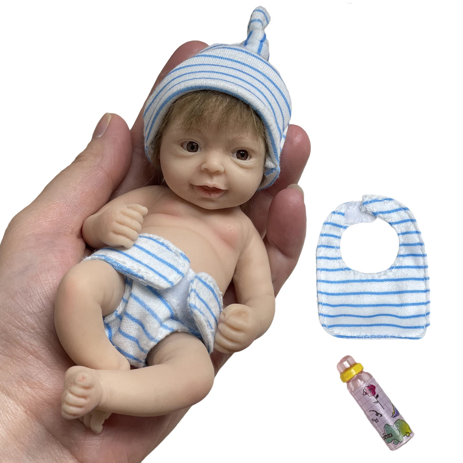 

Mini Silicone Baby Dolls Silicone Boys Full Body Miniature Silicone Babies Doll With Open Eyes Toy Gift For Kids Age 3+