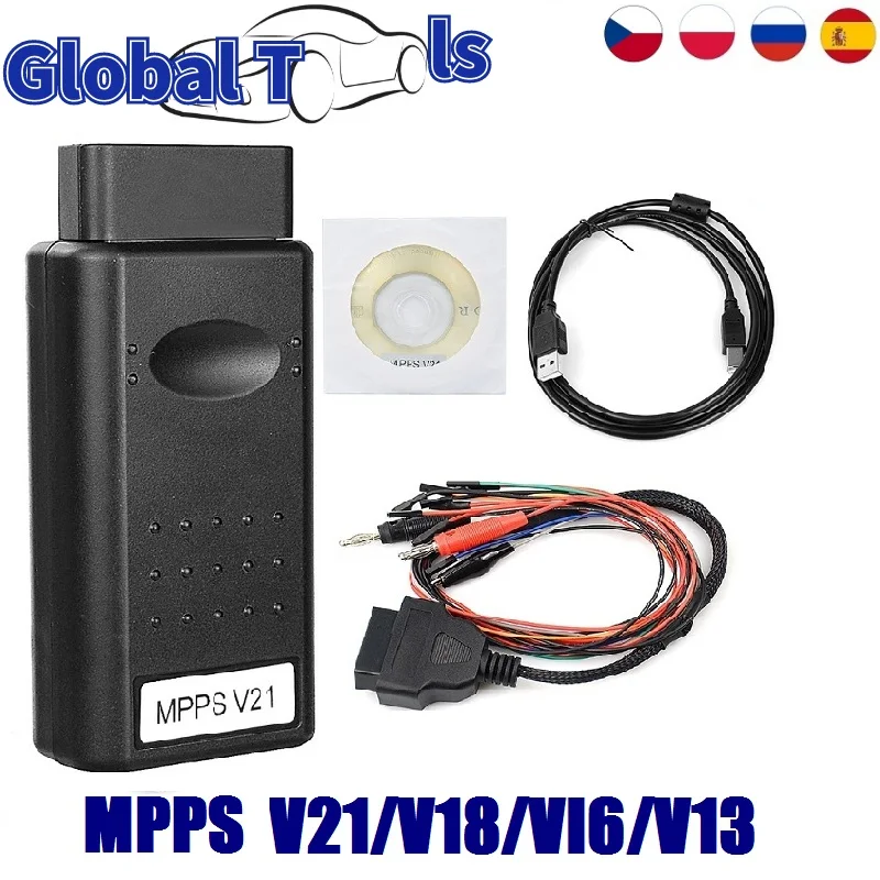 MPPS V21 кабель ECU Flasher V18 V16 V13 чип для настройки чтения и записи RDC15 EDC16 EDC17 |