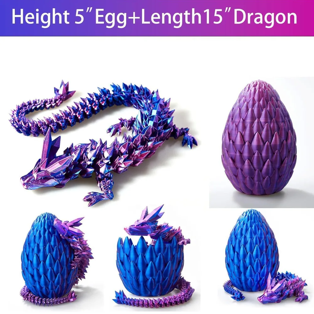 Наборы с 3D рисунком дракона и яиц модель игрушек Хрустальный драгоценный камень