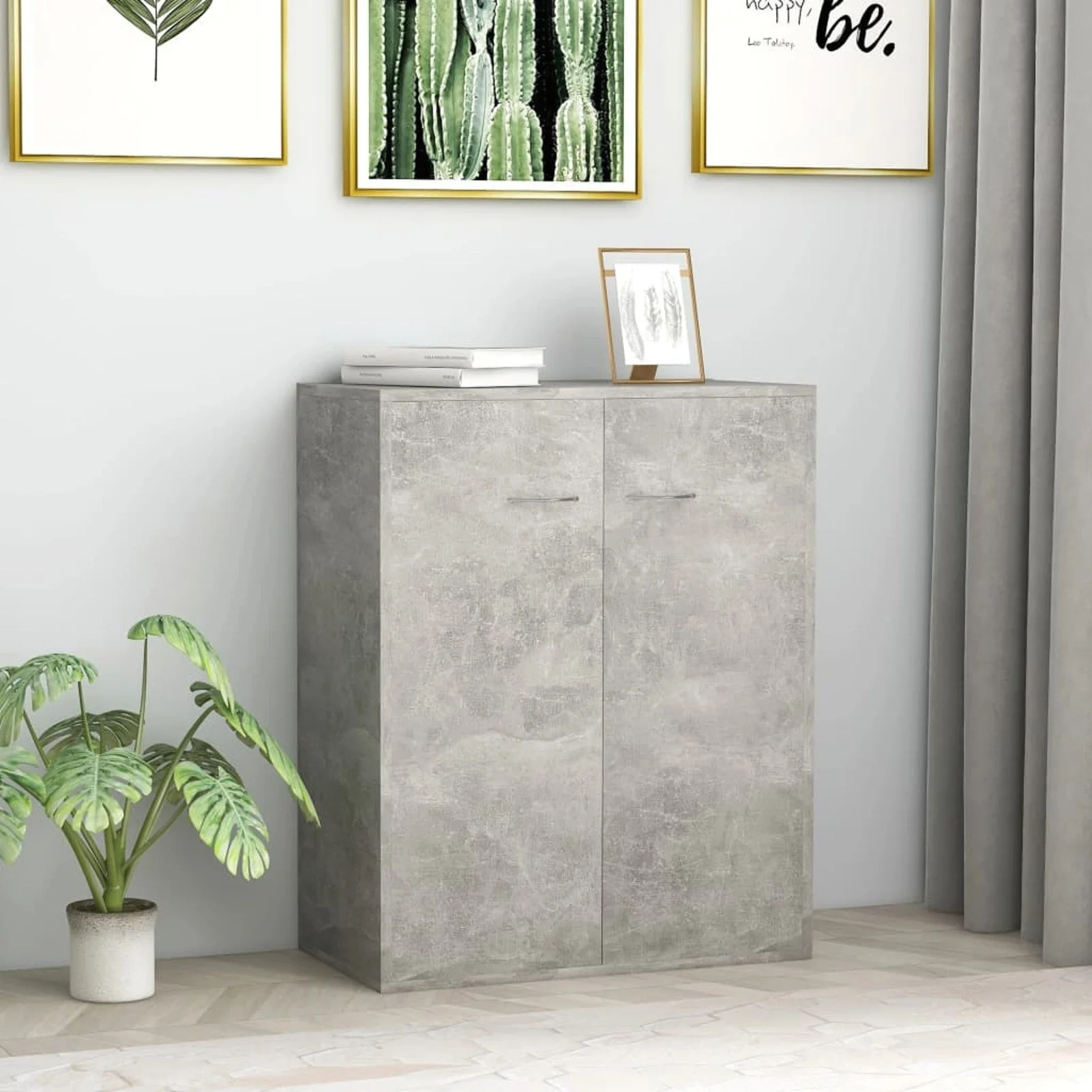 Sideboard Concrete Gray 23.6"x11.8"x29.5" Chipboard