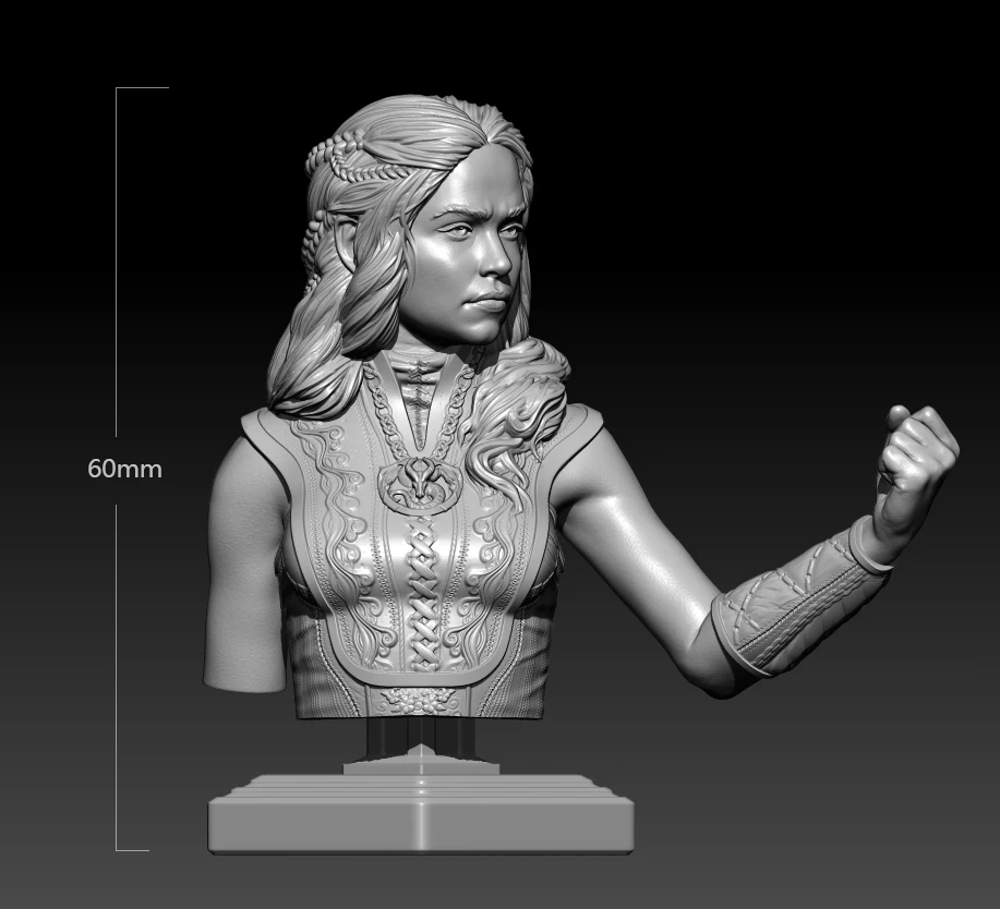 Набор моделей из смолы для девочек 60 мм дракон королева бюст неокрашенный без