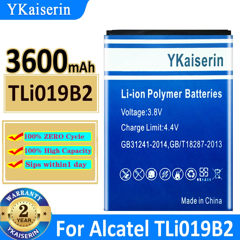 

Аккумулятор ykaisсеребрин для ALCATEL One Touch POP C7 OT-7041 7041D Dual CAB1900003C2 TLi019B2, 3600 мАч, аккумулятор + трек