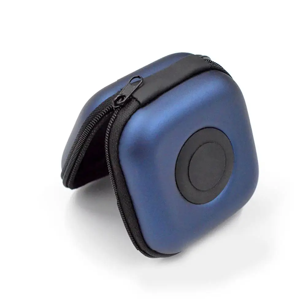 

Earphone Storage Bag Pu Leather Square Portable Zipper Case Anti-compression Shock Absorption Data Cable Storage Box