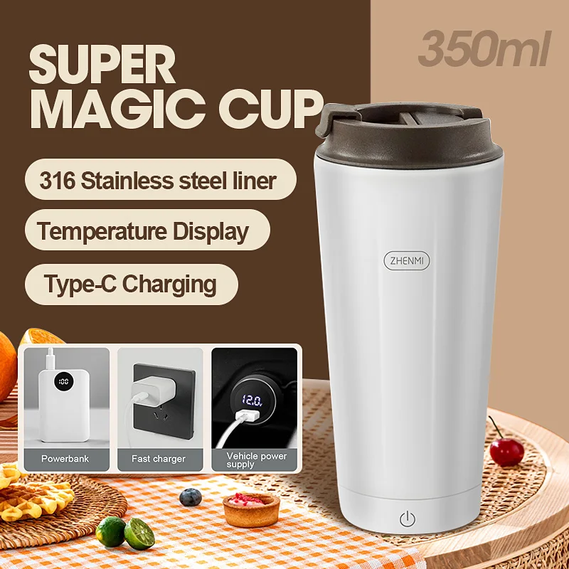 

350ML Portable Electric Kettle Mini Multifunction Heating Coffee Water Cup USB Type-C Car Winter Travel Insulation Kettles Gifts