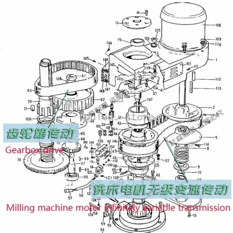 Приводной ремень с переменной скоростью аксессуары для револьверных фрезерных