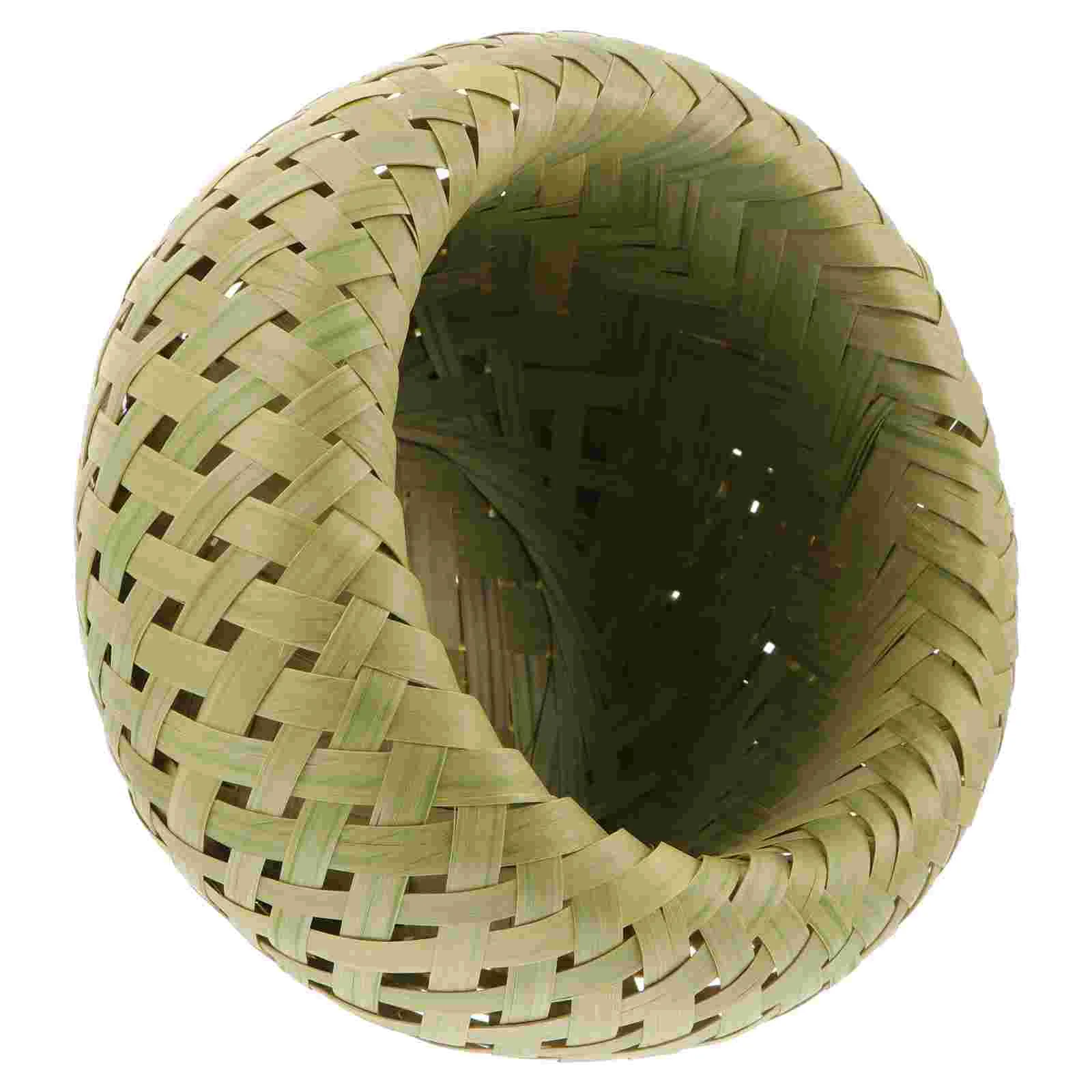 

Basket Storage Woven Wicker Rattan Bowl Fruit Food Tray Serving Decorative Bread Tea Bamboo Can Seagrass Desktop Wove Boxes Lid