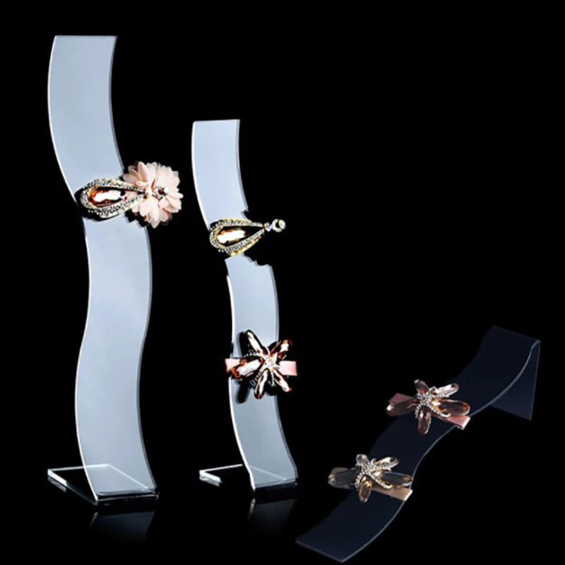 

Hairpin Holder Hair Clips Display Stand Organizer Support Jewelry Showcase Rack Acrylic Jewelry Display Necklace Ring Show Rack