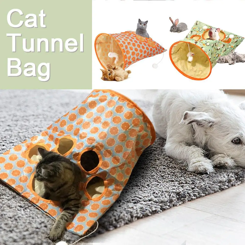 

With Ball Cats Tunnel Bag Pet Cat Toys Play Tube Training Ball Toy Plush Interactive Self Toys Cat Interactive With Fun Pla N3F2