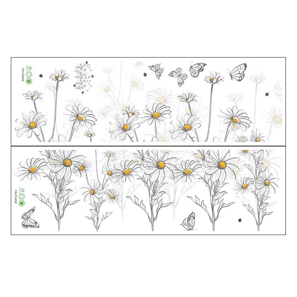 

2Pcs Flower Wall Sticker Wall Decor Wall Sticker Wall Decal for Home Indoor Decor
