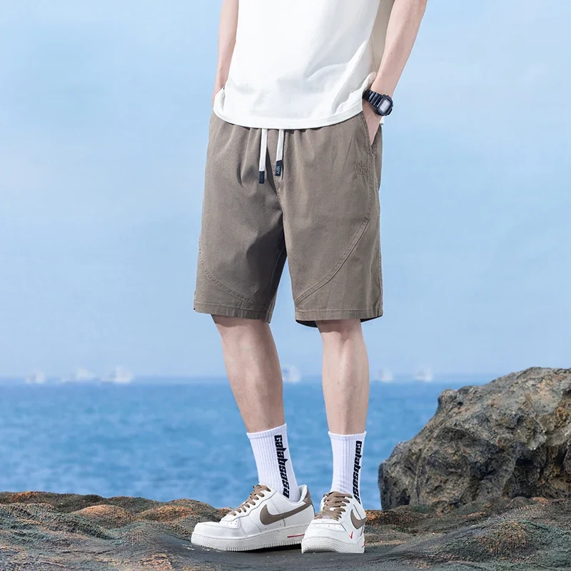 Новое поступление летние мужские шорты тканевые повседневные корейская мода
