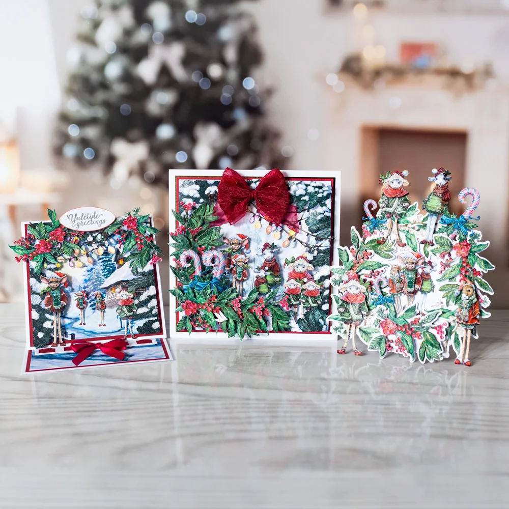 Коллекция сезонных штампов Snuggles новые металлические пресс-формы для бумаги