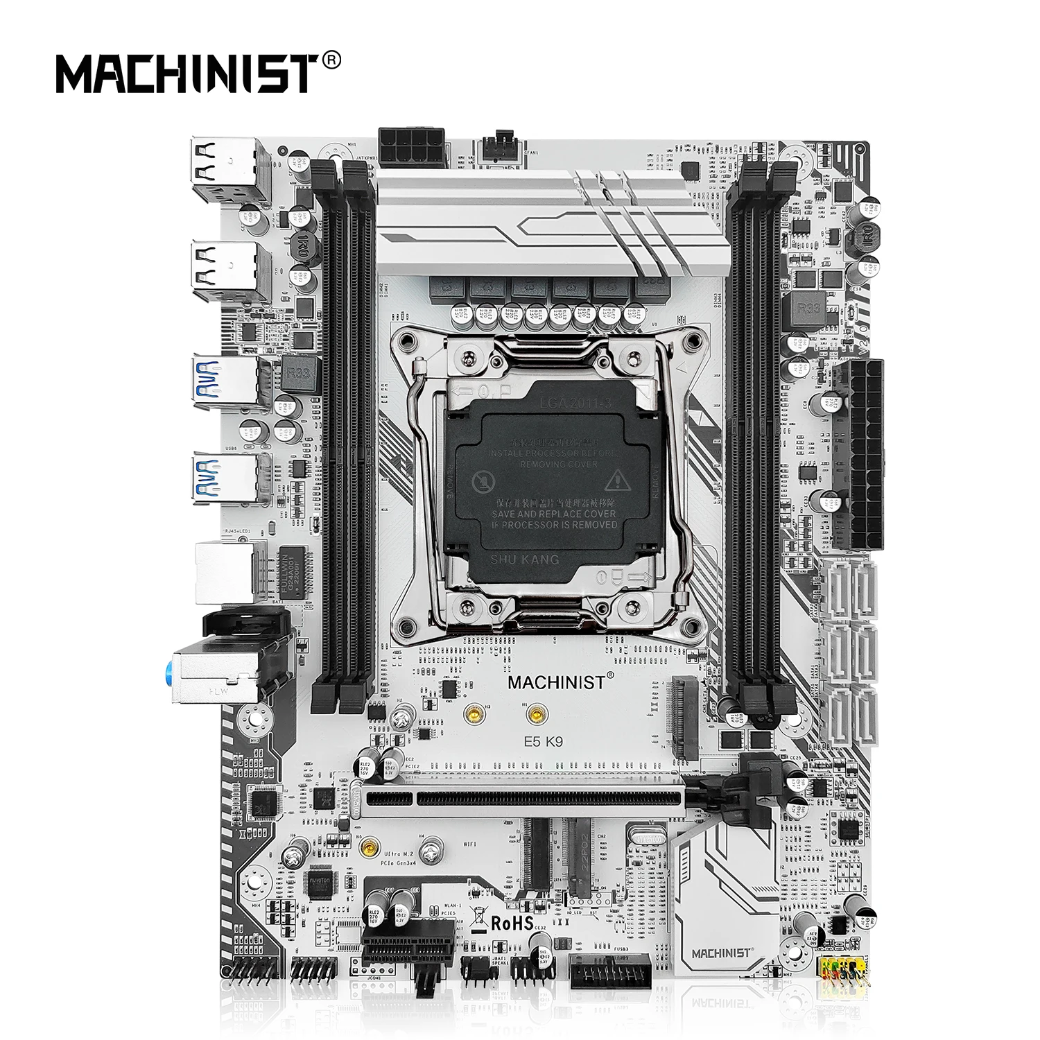 MACHINIST E5 K9    LGA 2011-3  Xeon E5 V3 & V4 DDR4    M.2 NVME USB-