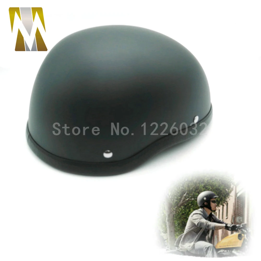 

New Universal Arrive Retro 1 Piece ABS Plastic Motorcycle Helm Motocross Capacete Half Helmet Matt Black, White