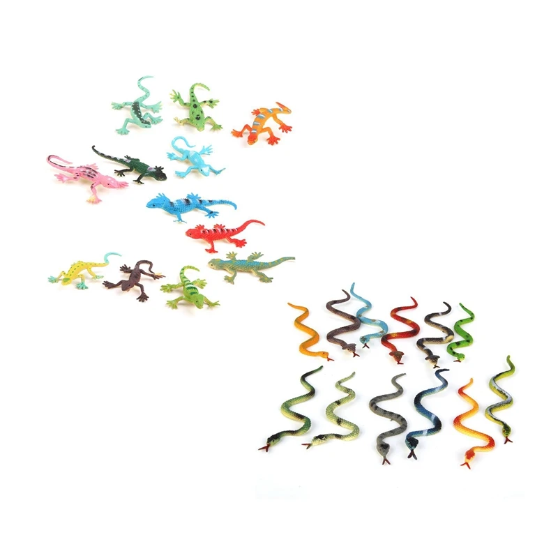

2 набора, детские игрушки: 1 набор, Gecko, маленькая ящерица, имитация реальности, украшение и 1 набор, животные, змея, модель, игрушка