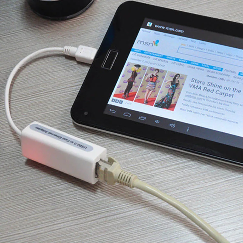 Новый адаптер-конвертер кабеля Ethernet Micro USB 2.0 5P к RJ45 для планшетных ПК EM88 |