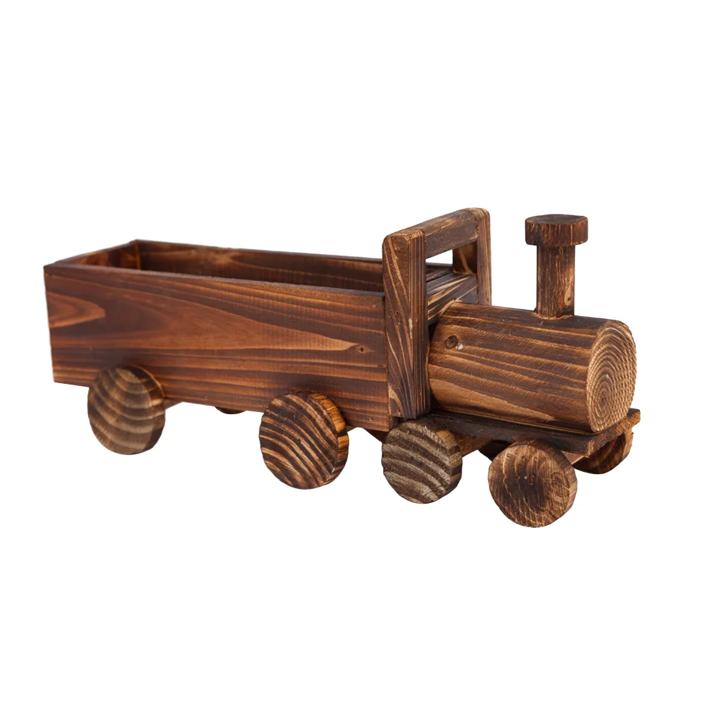 

Flower Pot Planter Succulent Wooden Potsdecorative Bonsai Box Rustic Container Wood Basket Storage Bed Wagon Trough Holder