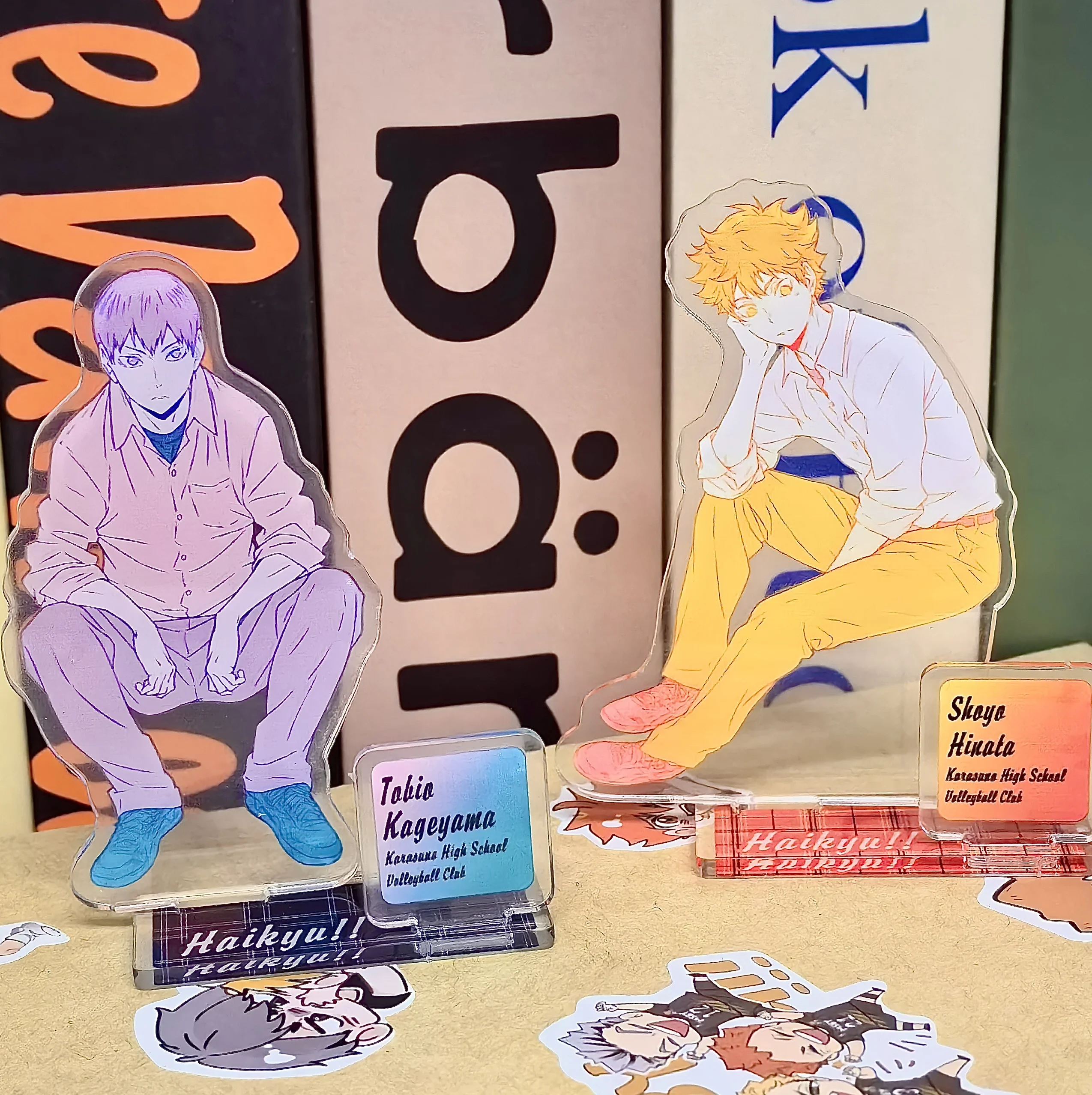 Аниме Haikyuu! Oikawa Tooru Shoyo Hinata акриловая стоячая вывеска Модель монтируемая