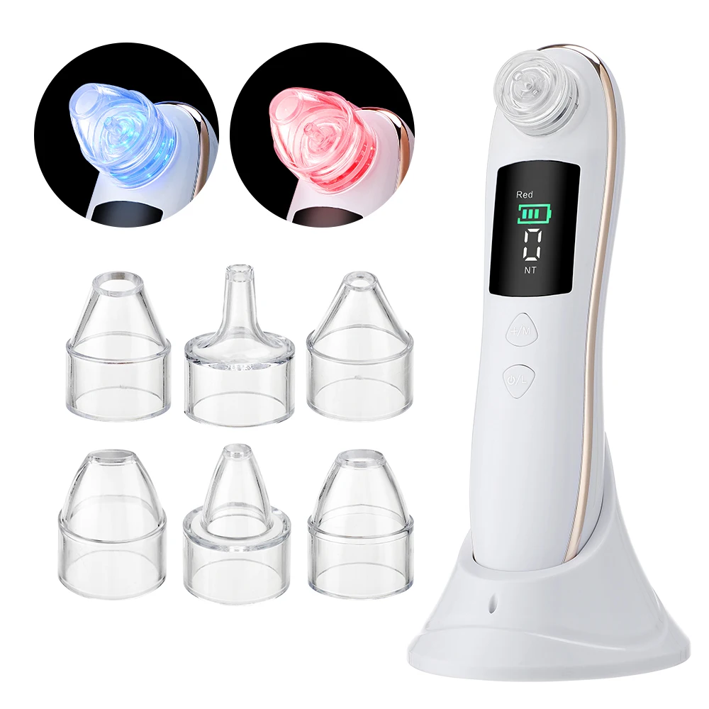 

Facial Blackhead Removal Led Light Theapy Electric Acne Cleaner Nose Deep Cleansing Pore Vacuum Blackhead Remover Skin Care Tool