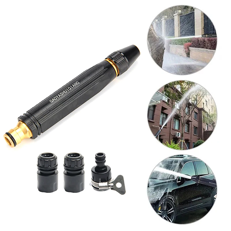 

Car Wash Water Gun Straight Nozzle Kit Adjustable Water Gun High Pressure Sprinkler Connector Sprinkler For Car Wash Lawn Garden