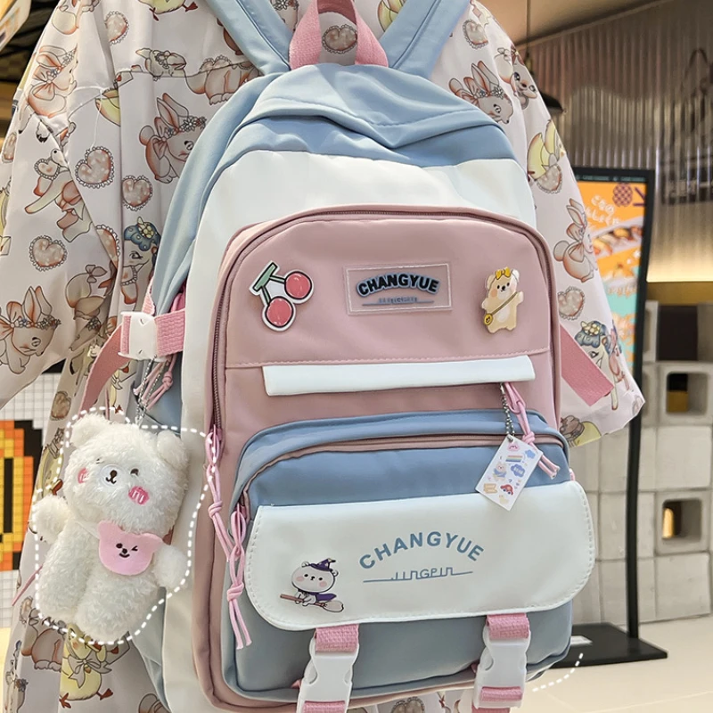 

Schoolbag female high school junior high school students lovely color summer young fresh girls new primary school backpack