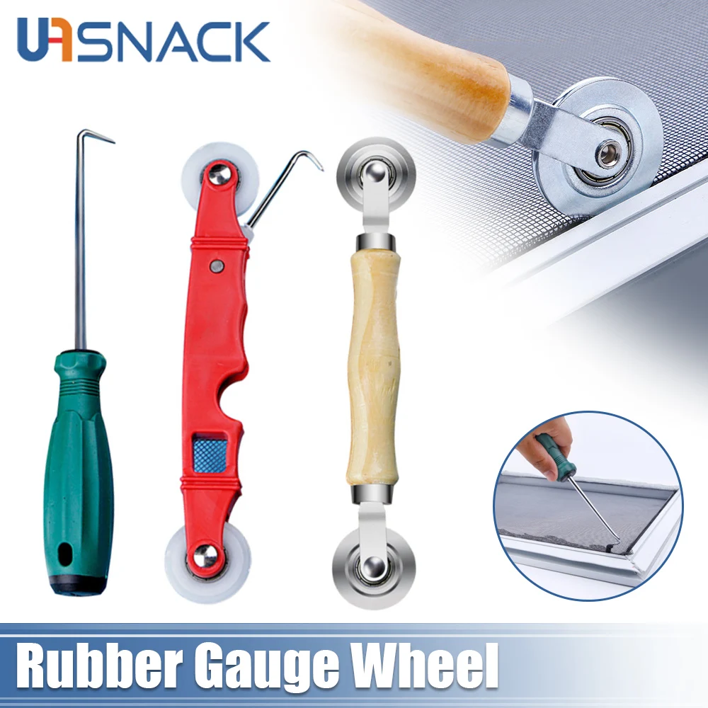 

Stainless Steel /Rubber Gauge Wheel Window Rubber Gauge Wheel for Installing Window and Door Screens Spline Roller Rolling Tool