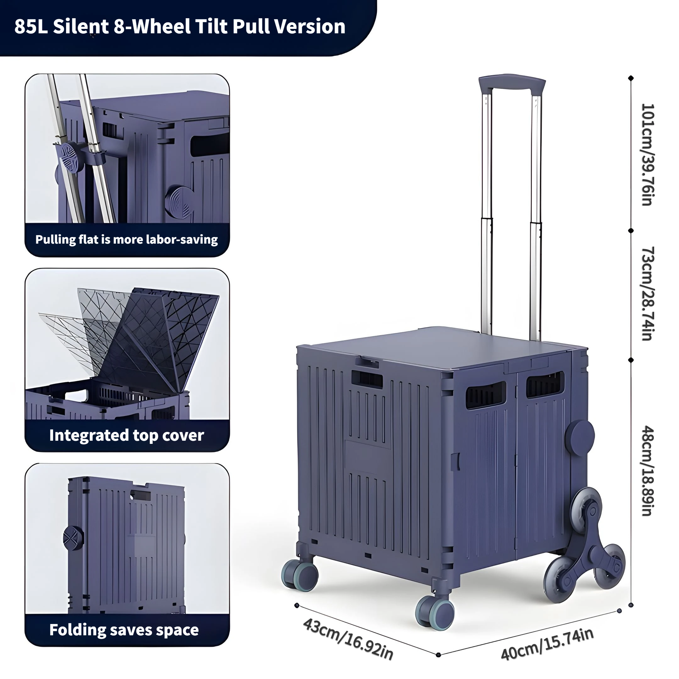 Портативная Складная Тележка для покупок тележка супермаркета ручная походная