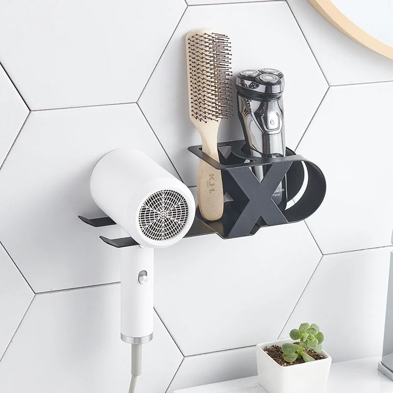 

Stainless Steel Hair Dryer Storage Rack Multifunction Wall Mounted Punch Free Razor Organize Shelf Bathroom Storage Accessories