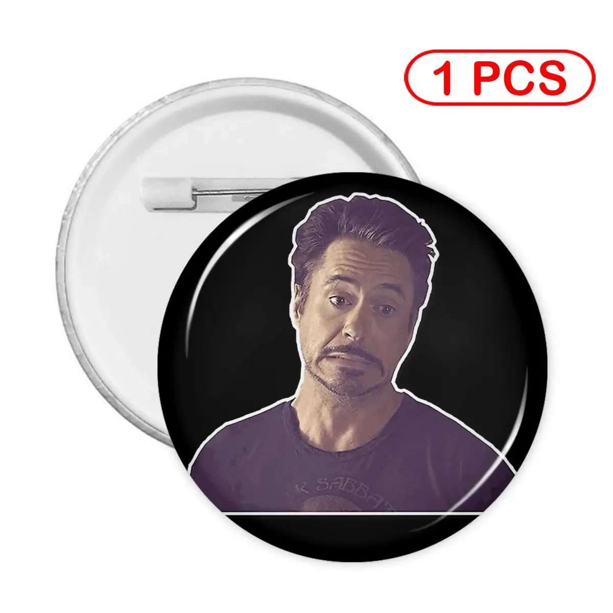 

Robert Downey Jr. Meme Humour Face Pins Creative Brooch Jewelry Decor Metal Pin Badge Girl Child Broche Button Clothes Gift