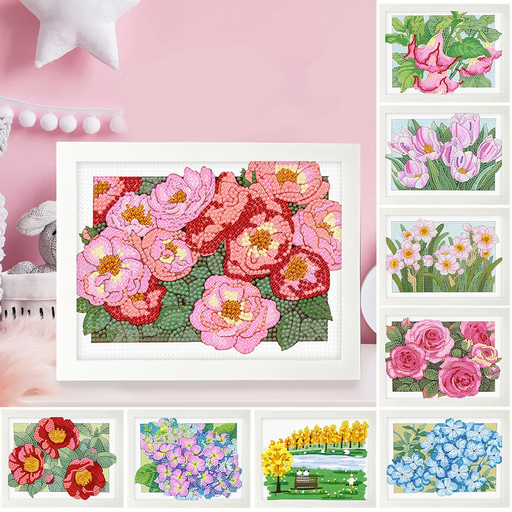 Растения Стразы Алмазная картина Полная мозаика Вышивка Картина DIY Полный