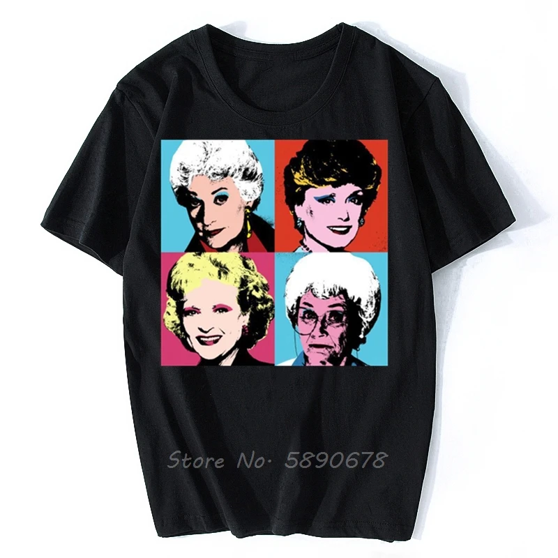 

New Squad Goals The Golden Mens T-Shirt Golden Warhol Shirt Short Sleeve Harajuku Hip Hop Boyfriend Gift T Shirt Casual Tees